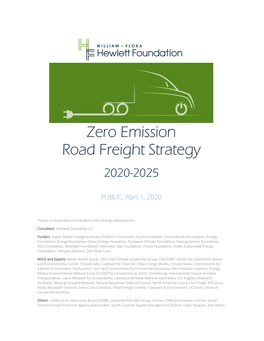 Zero Emission Road Freight Strategy 2020-2025