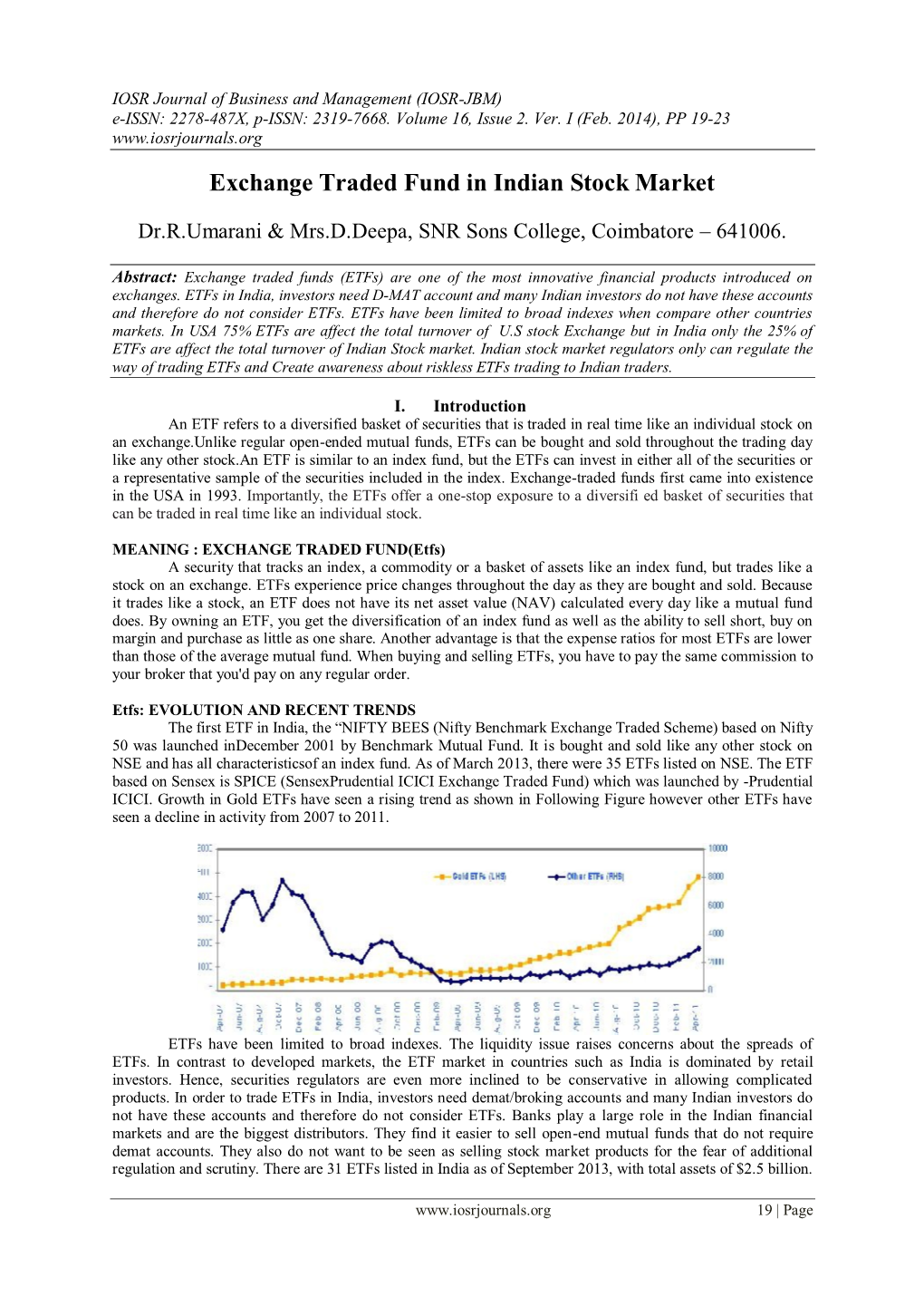 Exchange Traded Fund in Indian Stock Market