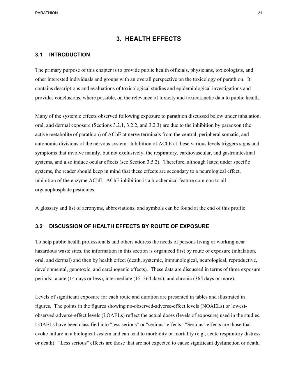 Toxicological Profile for Parathion