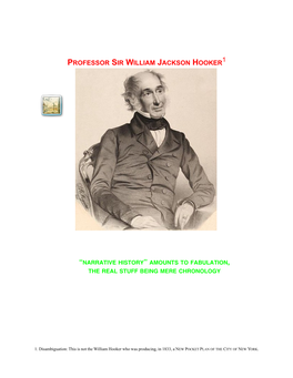 Professor Sir William Jackson Hooker1