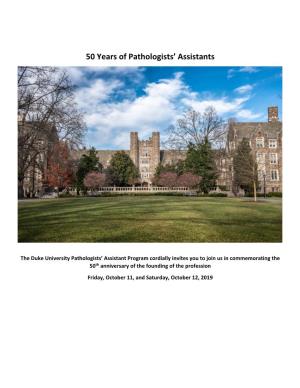 50 Years of Pathologists' Assistants