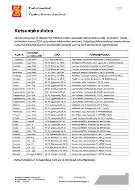 Kaakkois-Suomen Kutsuntakuulutus 2021.Pdf