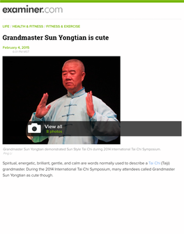 Grandmaster Sun Yongtian Is Cute | Examiner.Com