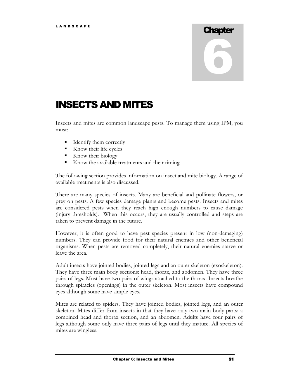 Chapter 6: Insects and Mites 51 LANDSCAPE