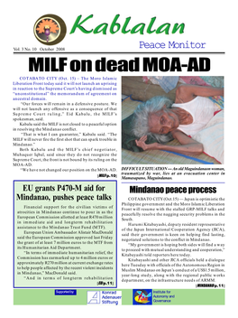 MILF on Dead MOA-AD COTABATO CITY (Oct
