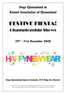 FESTIVE FIESTA! Championship Shows