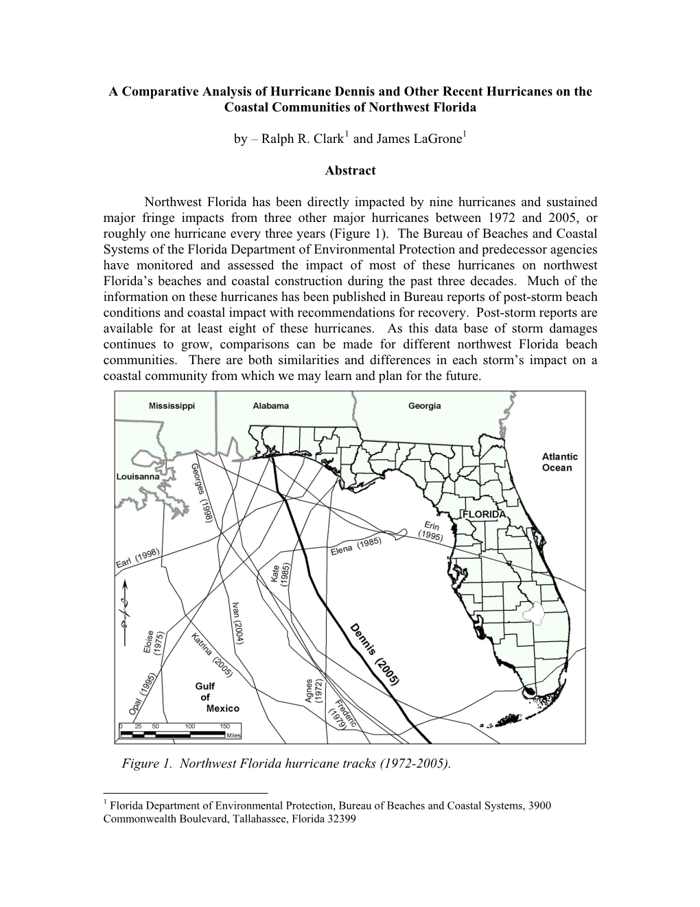 A Comparative Analysis of Hurricane Dennis and Other Recent Hurricanes on the Coastal Communities of Northwest Florida