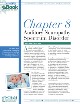 Auditory Neuropathy Spectrum Disorder Gail Padish Clarin, Aud