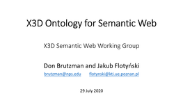X3D Ontology for Semantic Web
