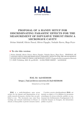 Proposal of a Handy Setup for Discriminating Parasitic