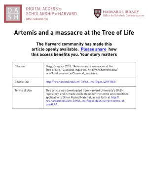 Artemis and a Massacre at the Tree of Life