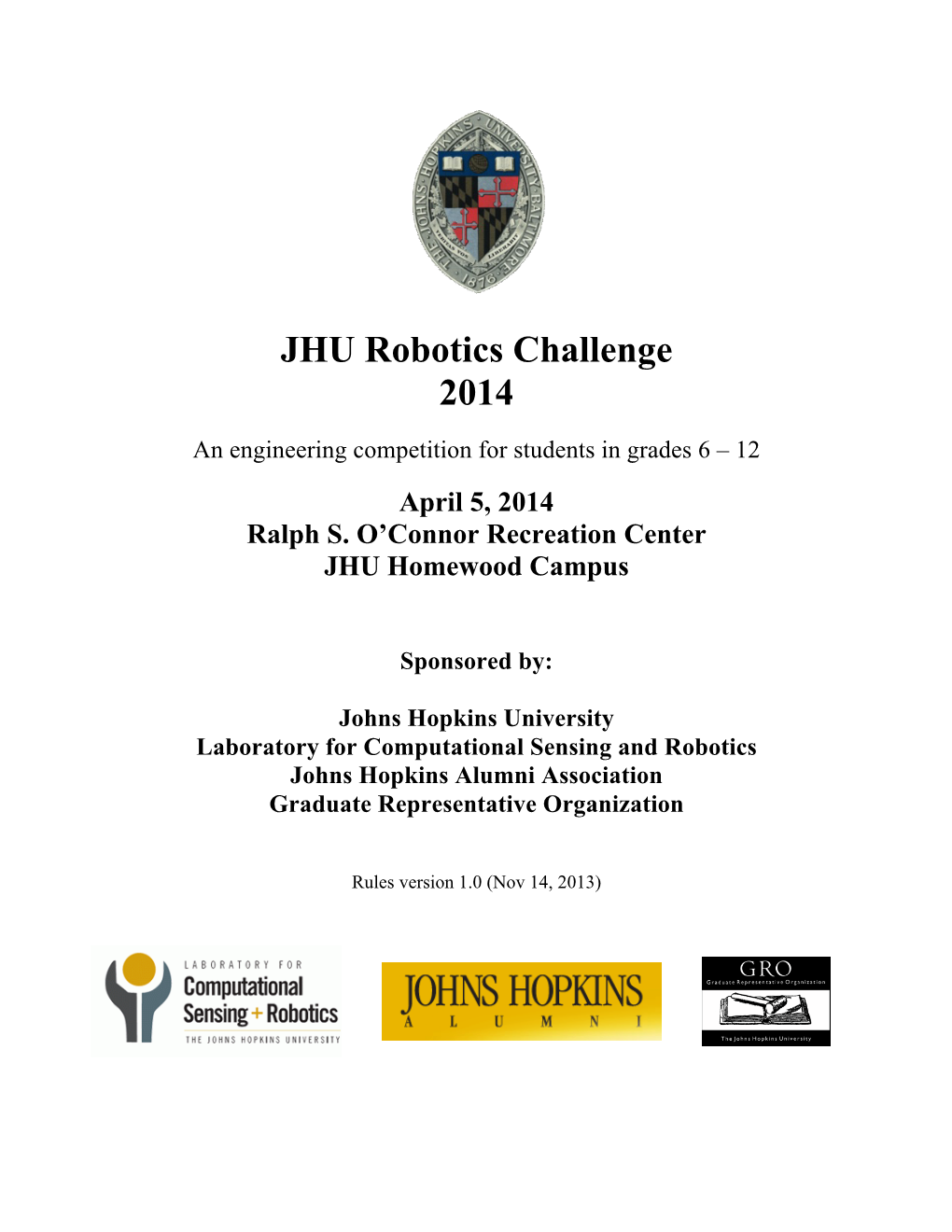 JHU Robotics Challenge 2014