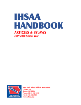 Ihsaa Handbook