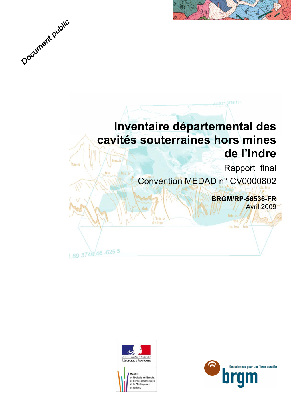 Inventaire Départemental Des Cavités Souterraines Hors Mines De L'indre