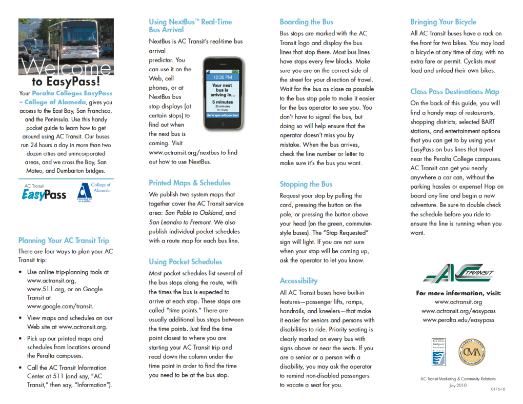 Using Nextbus™ Real-Time Bus Arrival Nextbus Is AC Transit's Real