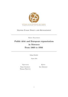 Public Debt and European Expansionism in Morocco from 1860 to 1956