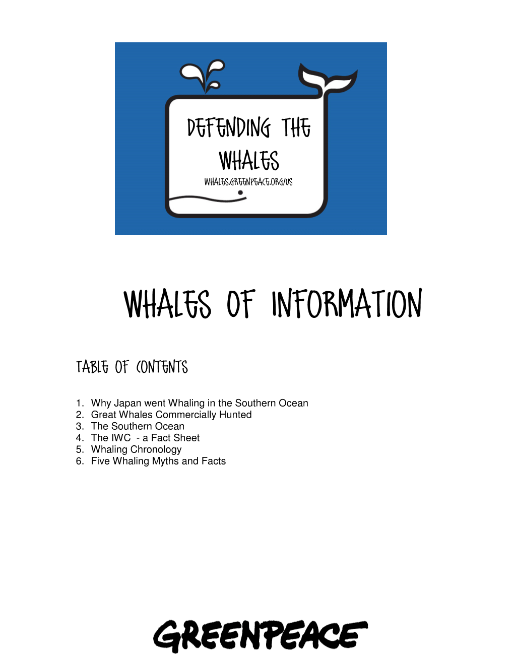 Whales of Information