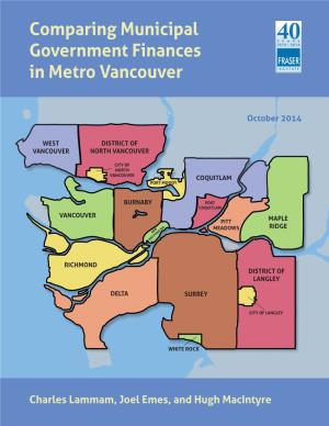 Comparing Municipal Government Finances in Metro Vancouver
