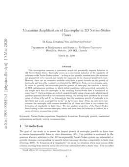 Maximum Amplification of Enstrophy in 3D Navier-Stokes Flows