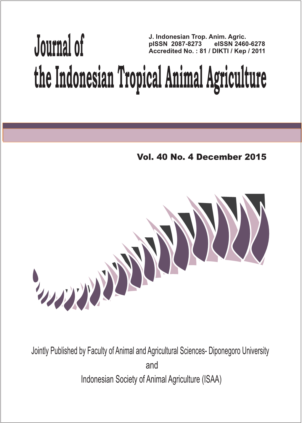 Indonesian Society of Animal Agriculture (ISAA) Jointly Published