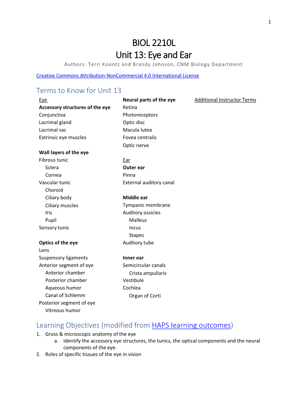 Unit 13 Eye and Ear.Pdf