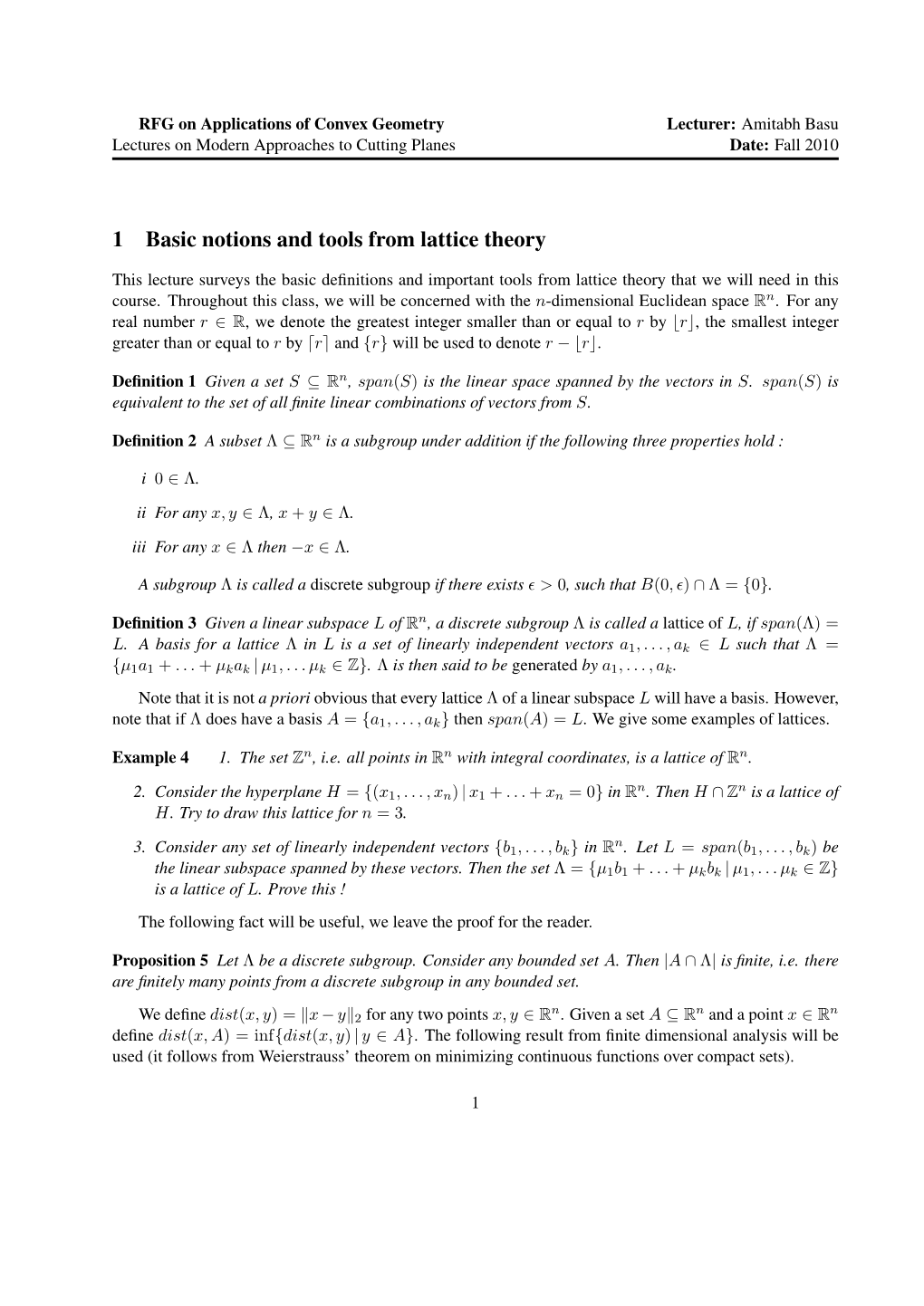 1 Basic Notions and Tools from Lattice Theory