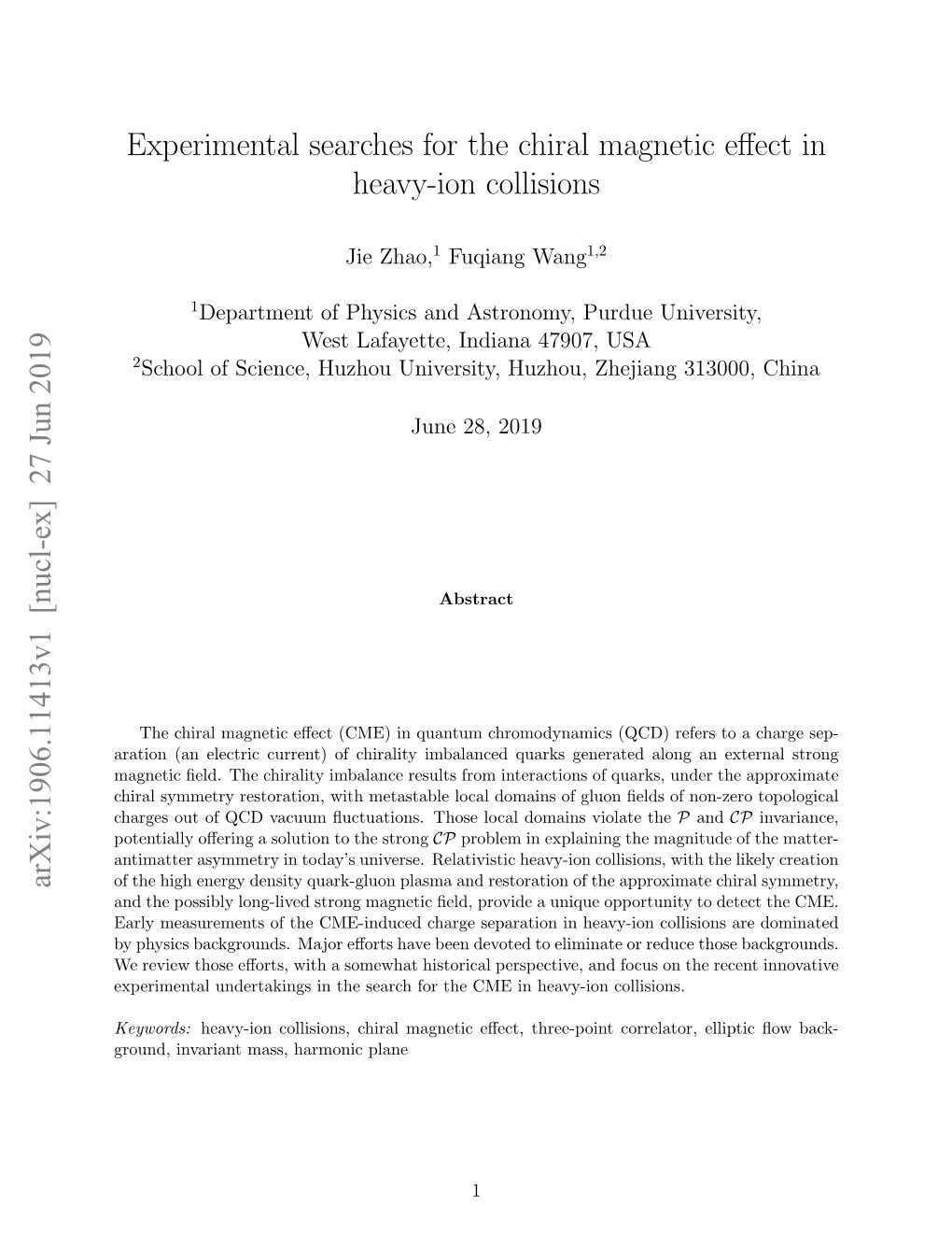 Experimental Searches for the Chiral Magnetic Effect in Heavy-Ion