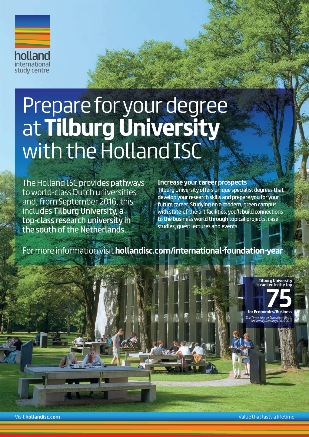 Prepare for Your Degree at Tilburg University with the Holland ISC