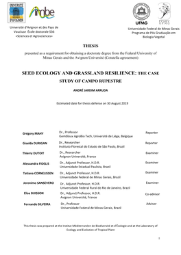 Seed Ecology and Grassland Resilience: the Case Study of Campo Rupestre