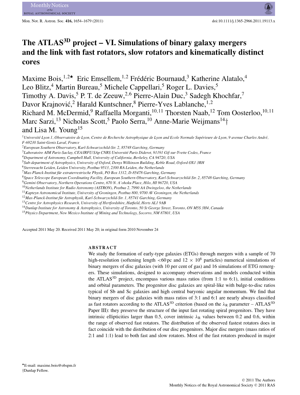 The ATLAS3D Project VI. Simulations of Binary Galaxy Mergers and the Link with Fast Rotators, Slow Rotators and Kinematically D