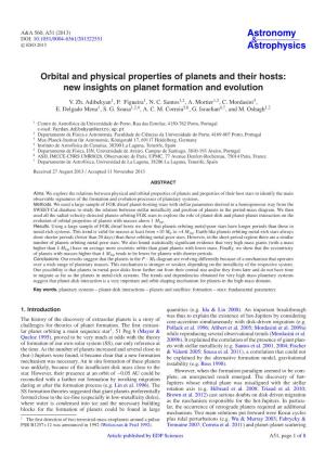 Orbital and Physical Properties of Planets and Their Hosts: New Insights on Planet Formation and Evolution