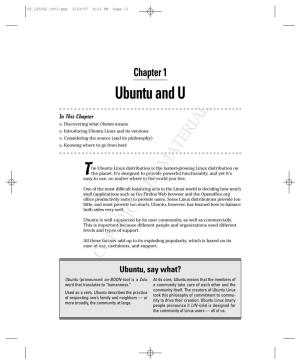 Ubuntu and U