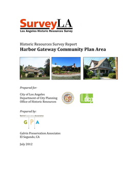 Harbor Gateway Community Plan Area