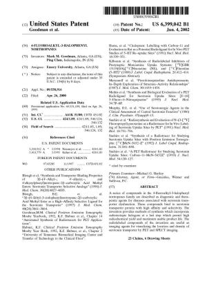 (12) United States Patent (10) Patent No.: US 6,399,042 B1 G00dman Et Al
