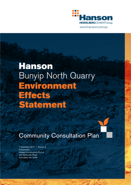 Hanson Bunyip North Quarry Environment Effects Statement