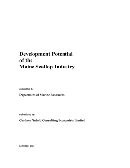 Development Potential of the Maine Scallop Industry