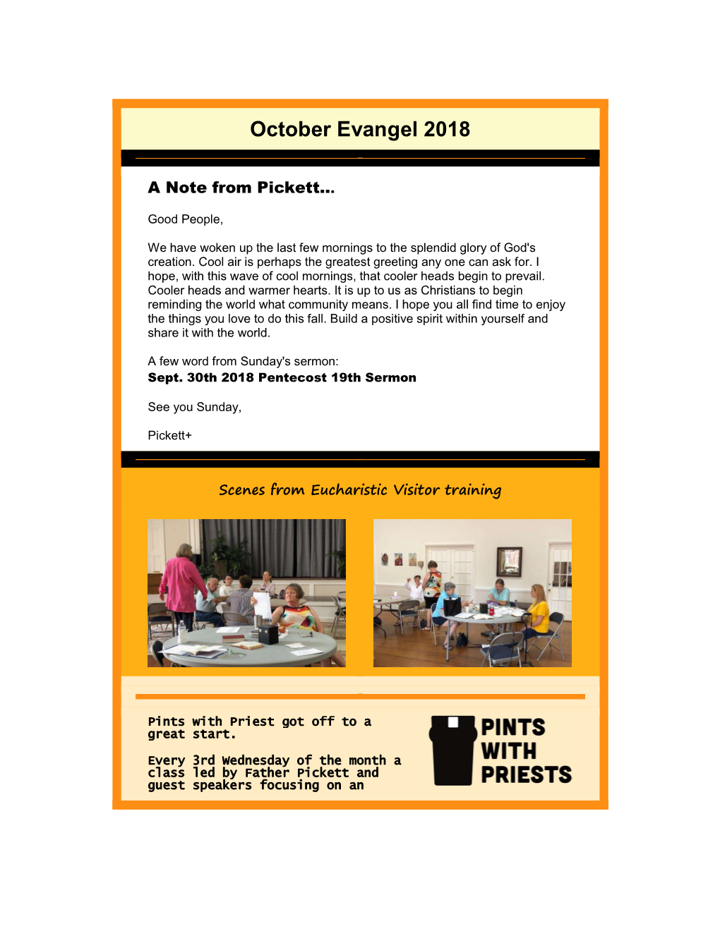 October Evangel 2018