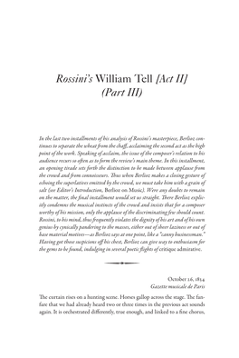 William Tell [Act II] (Part III)