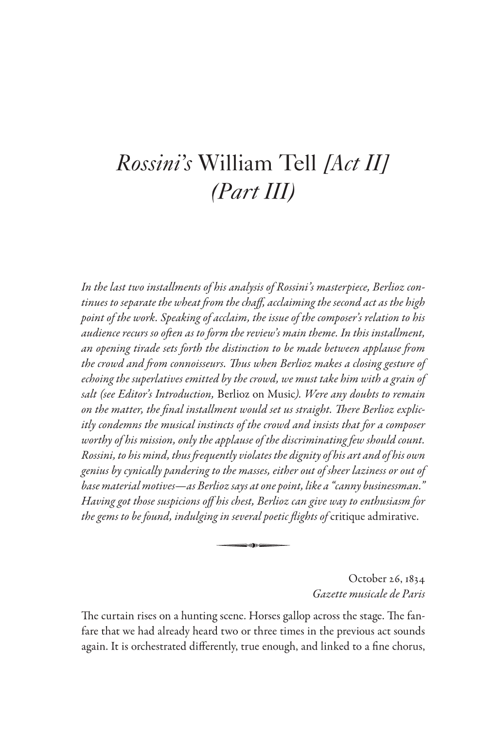 William Tell [Act II] (Part III)