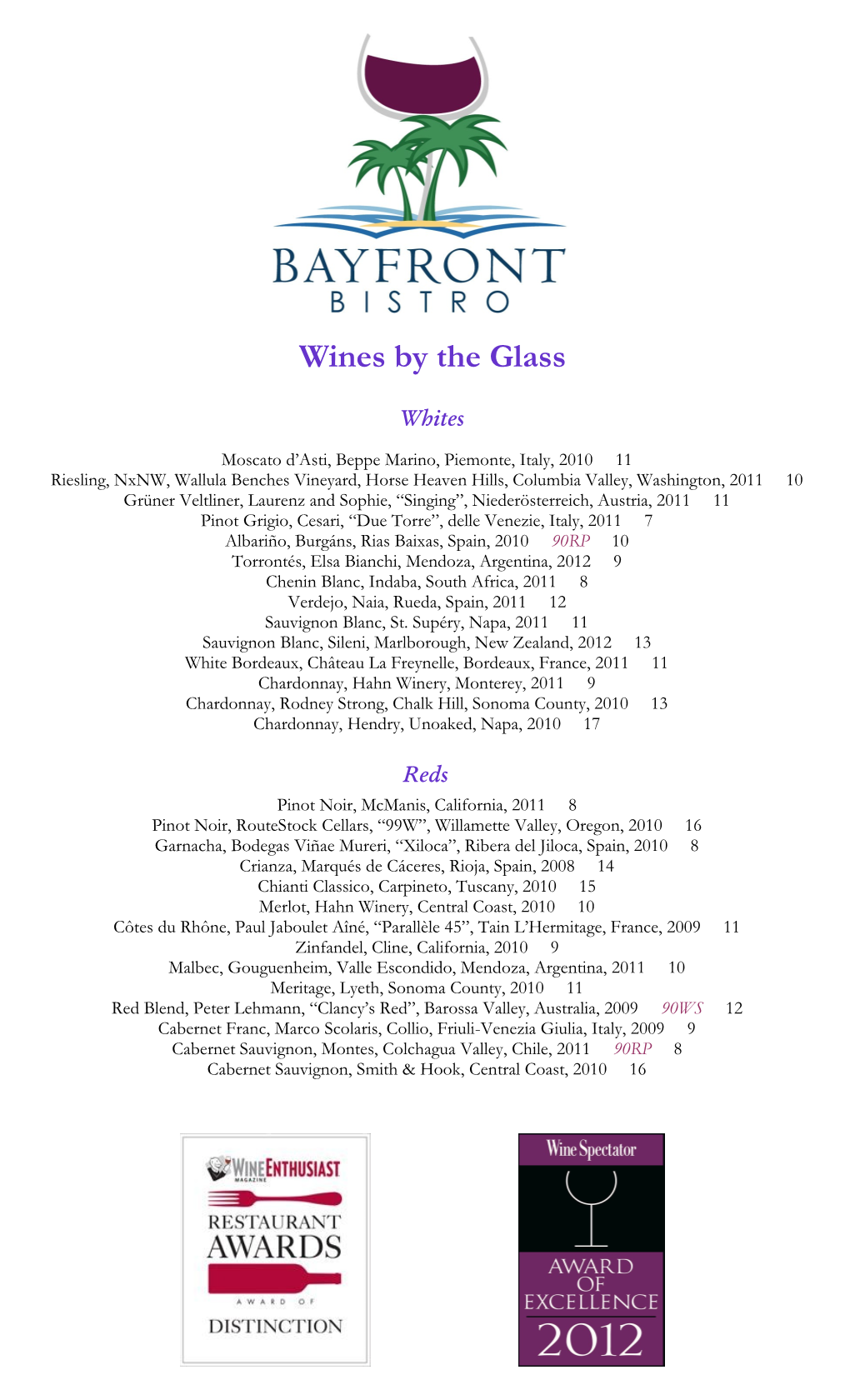 Wines by the Glass