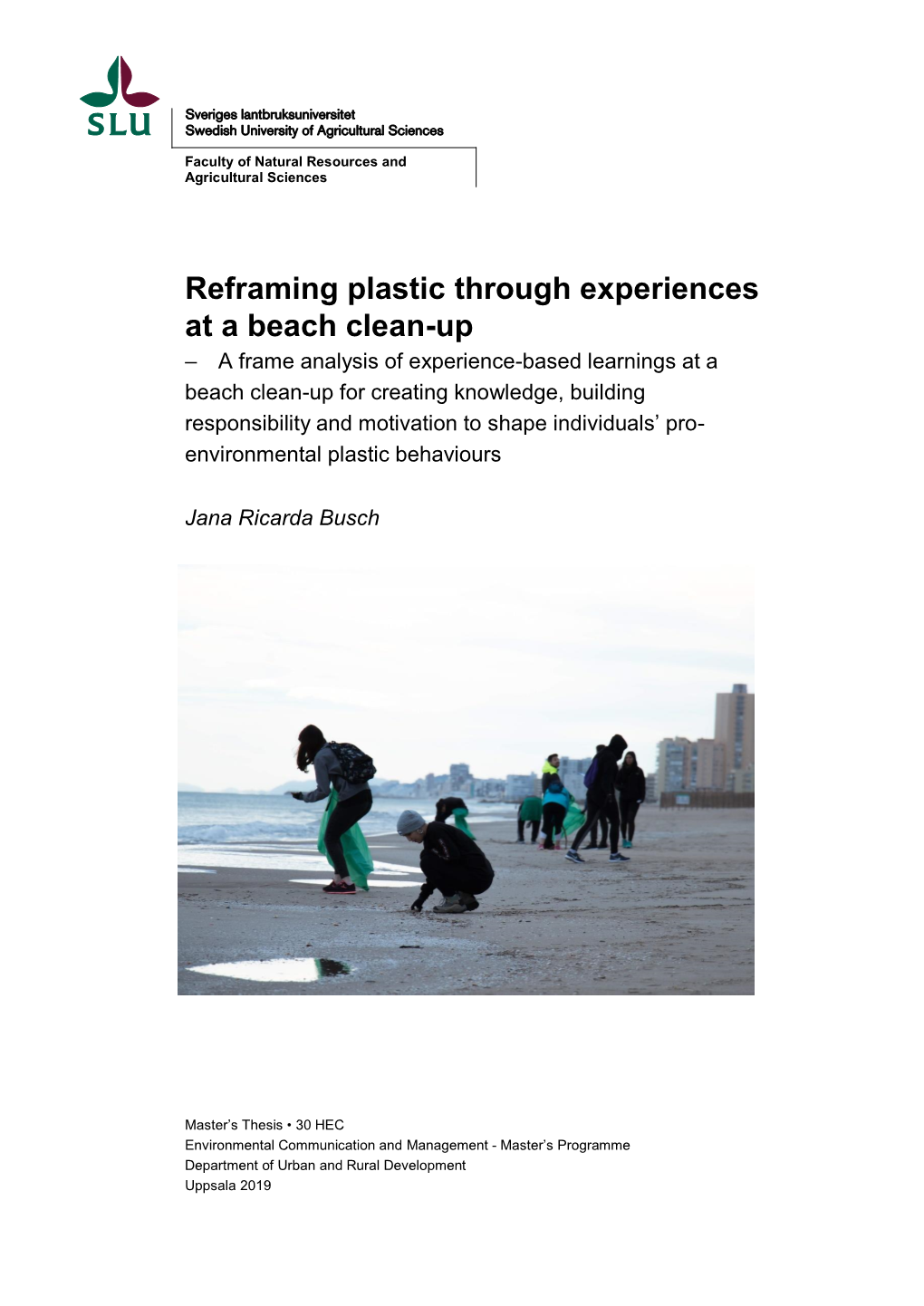 Reframing Plastic Through Experiences at a Beach Clean-Up
