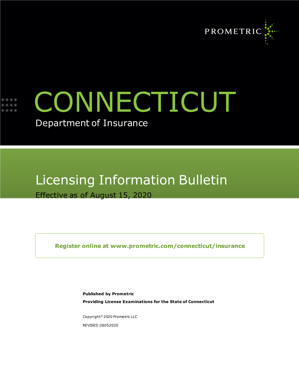 Prometric Connecticut Insurance Licensing Information Bulletin