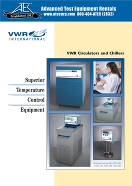 VWR Circulators and Chillers