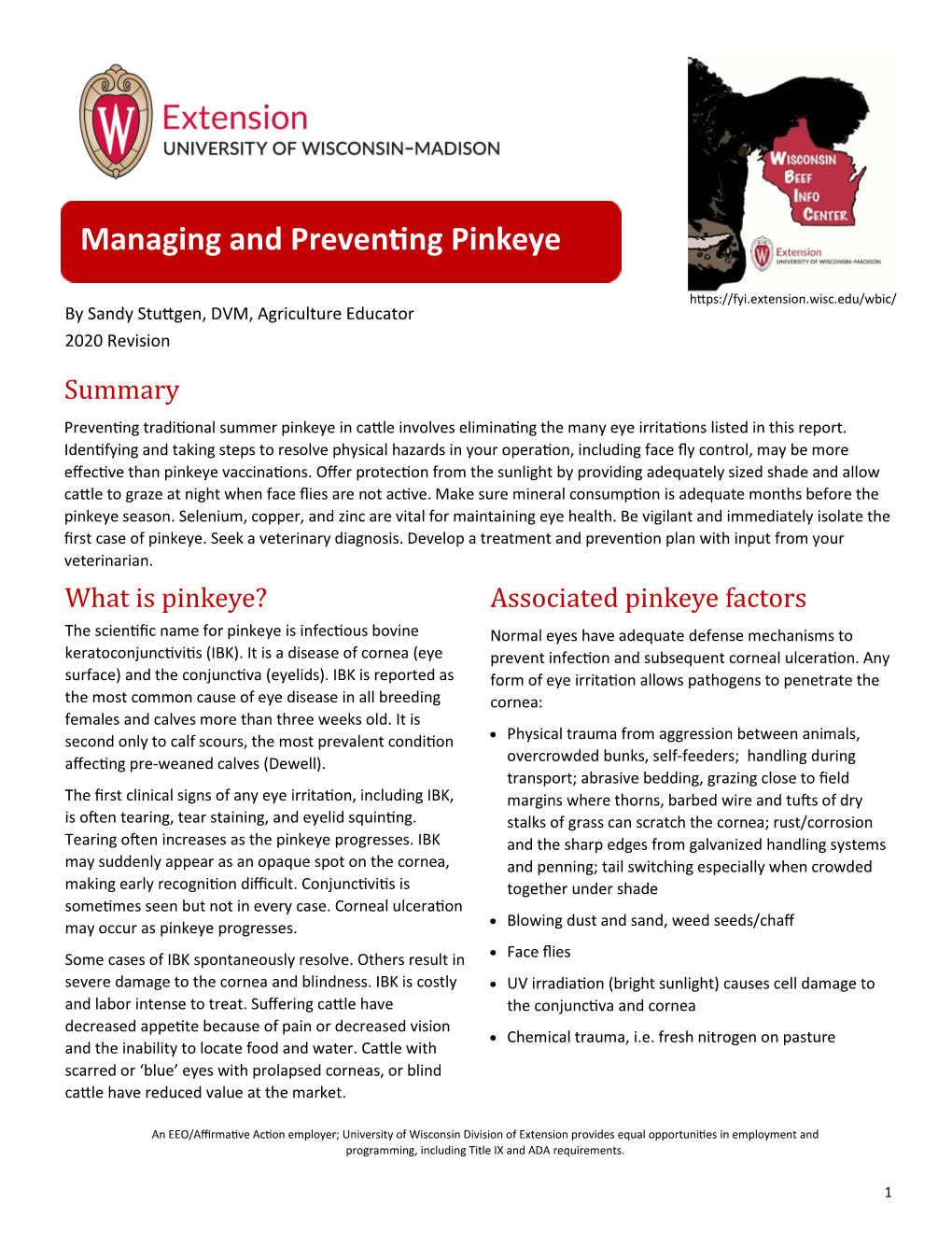 Managing and Preventing Pinkeye