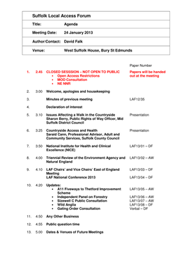 Suffolk Local Access Forum