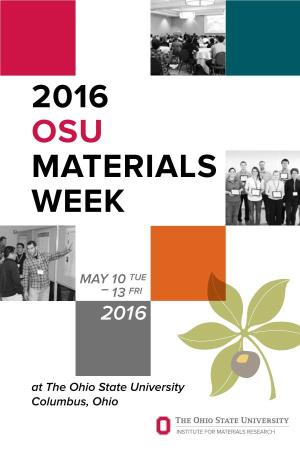 2016 Osu Materials Week
