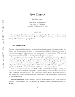 Free Entropy Theory Is the More Restricted One of a Tracial W ∗ - Probability Space (M, Τ)