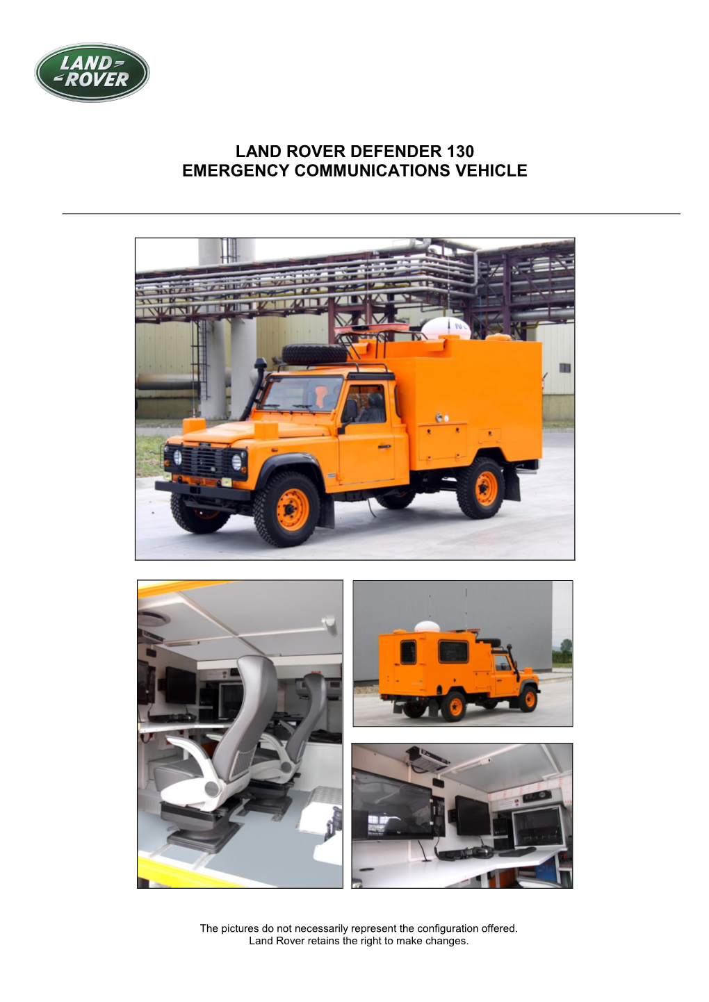 Land Rover Defender 130 Emergency Communications Vehicle