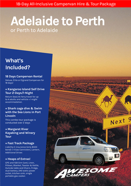 Adelaide to Perth Or Perth to Adelaide