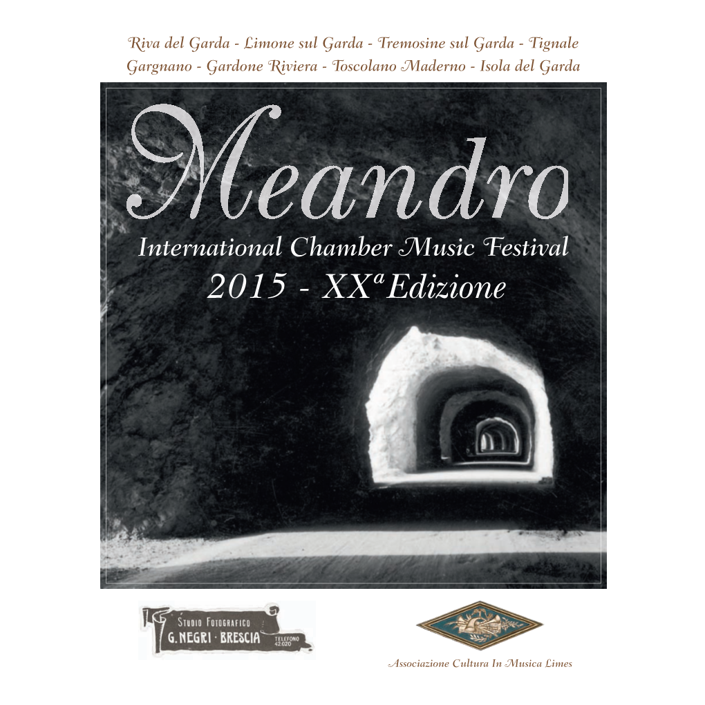Gargnano - Gardone Riviera - Toscolano Maderno - Isola Del Garda Meandro International Chamber Music Festival 2015 - XX ª Edizione
